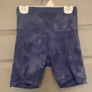 Lululemon 6” Diamond Dye Naval Blue Tie Dye Shorts
